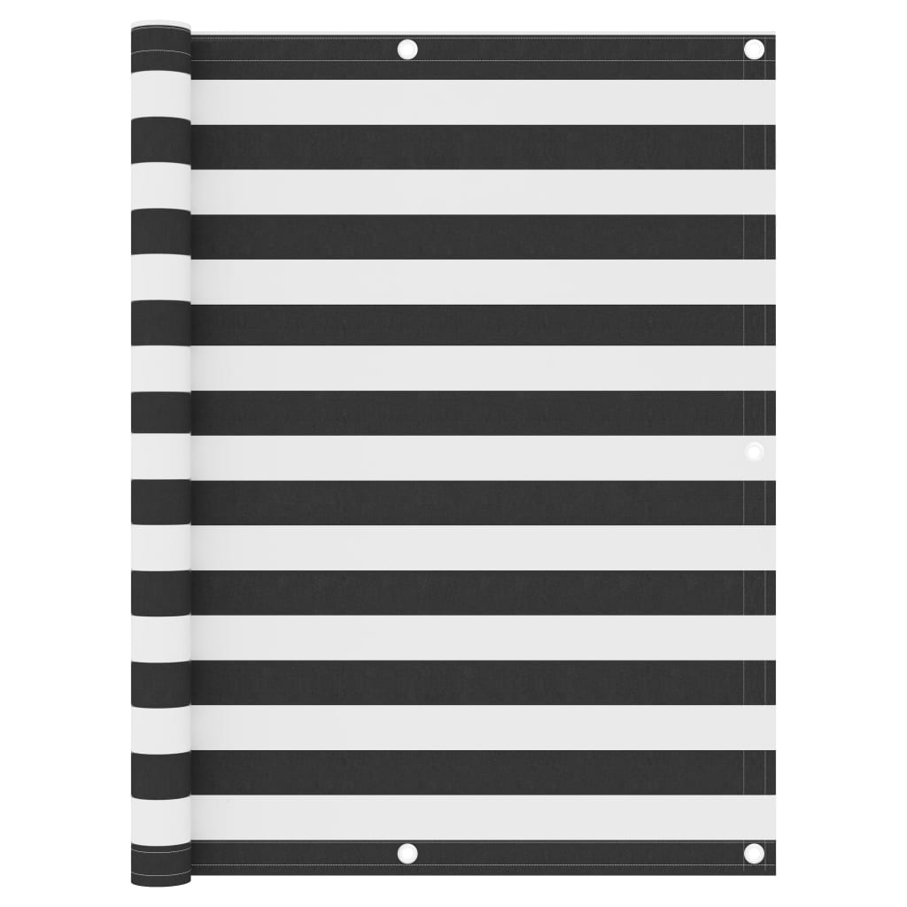 Toldo para balcón tela oxford gris antracita y blanco 120x300cm