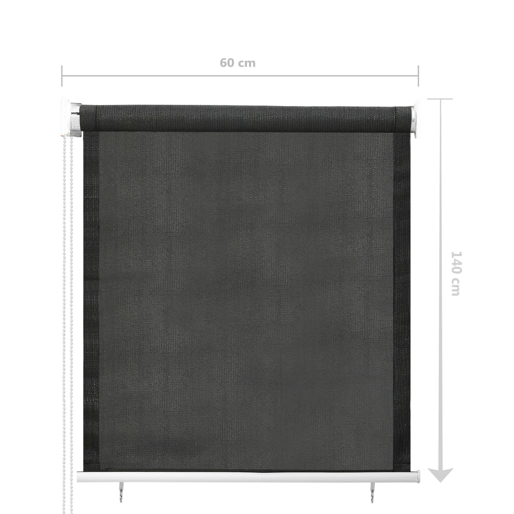 Persiana enrollable de exterior 60x140 cm gris antracita