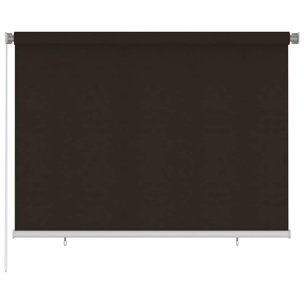Persiana enrollable de jardín HDPE marrón 140x230cm