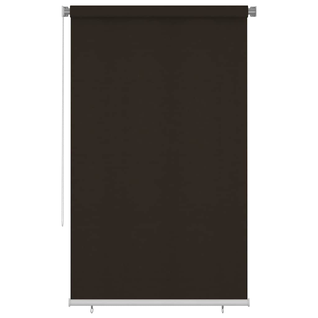 Persiana enrollable de jardín HDPE marrón 140x230cm
