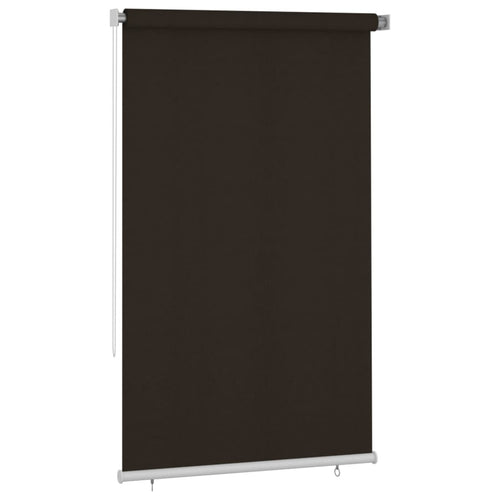 Persiana enrollable de jardín HDPE marrón 140x230cm
