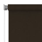 Persiana enrollable de jardín HDPE marrón 140x230cm