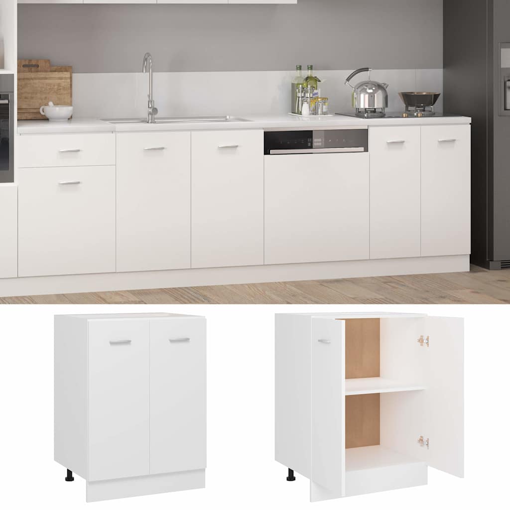 Armario bajo "Lyon" blanco 60x46x81,5 cm madera de ingeniería