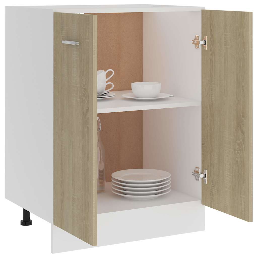 Armario bajo "Lyon" Roble Sonoma 60x46x81,5 cm Madera de ingeniería