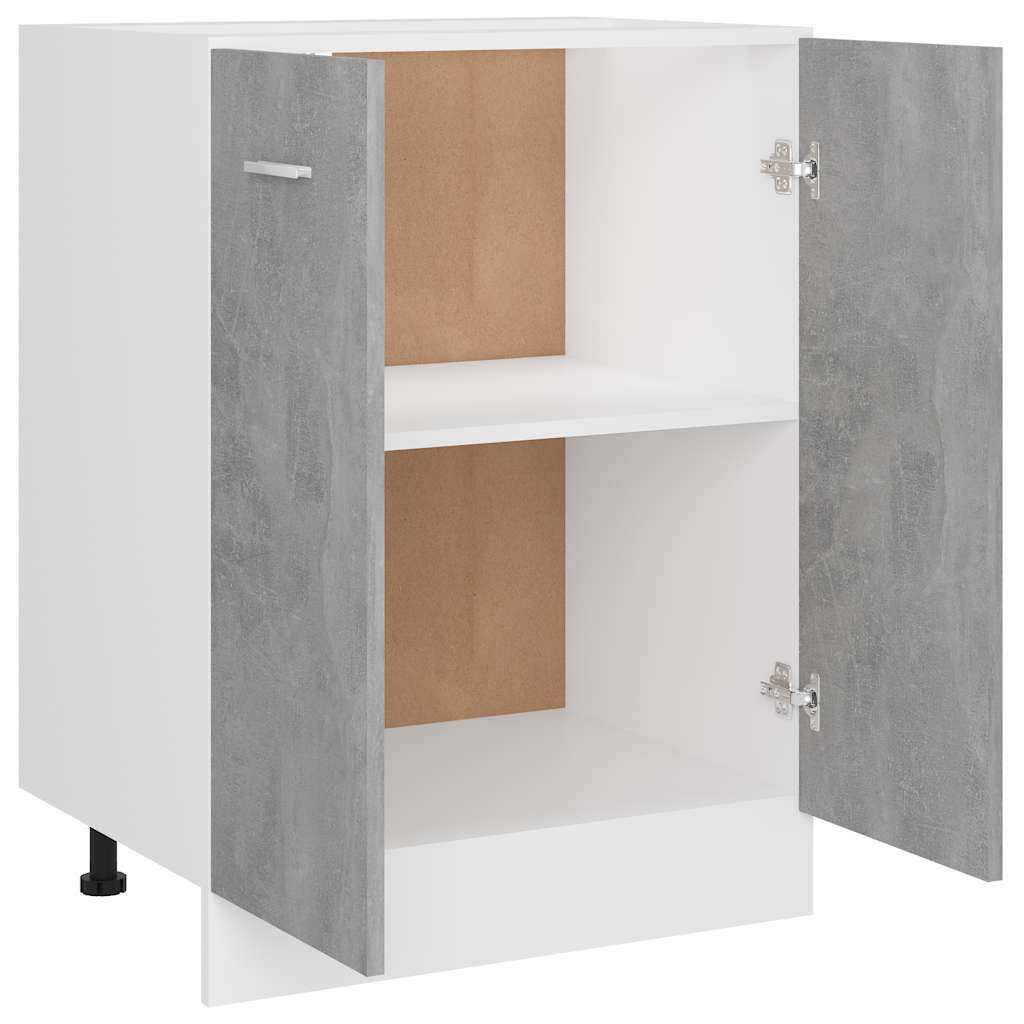 Armario bajo "Lyon" Gris Hormigón 60x46x81,5 cm Madera de ingeniería