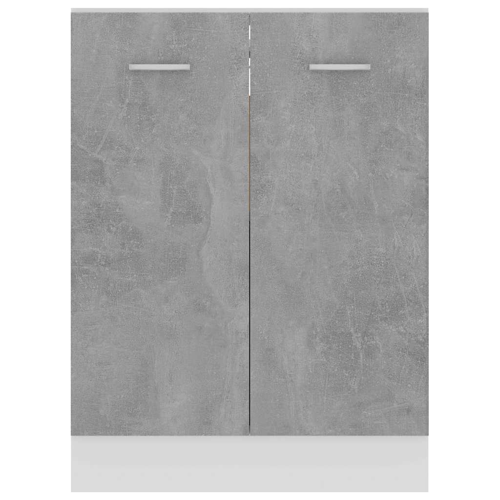 Armario bajo "Lyon" Gris Hormigón 60x46x81,5 cm Madera de ingeniería