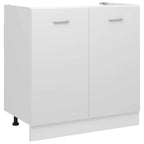 Mueble bajo fregadero "Lyon" blanco 80x46x81,5 cm madera de ingeniería