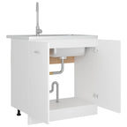 Mueble bajo fregadero "Lyon" blanco 80x46x81,5 cm madera de ingeniería