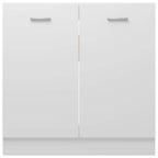 Mueble bajo fregadero "Lyon" blanco 80x46x81,5 cm madera de ingeniería
