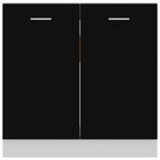 Mueble bajo fregadero "Lyon" negro 80x46x81,5 cm madera de ingeniería
