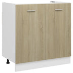 Armario inferior de fregadero madera ingeniería 80x46x81,5cm