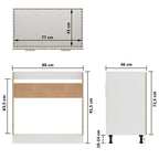 Armario inferior de fregadero madera ingeniería 80x46x81,5cm