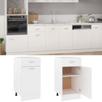 Mueble bajo con cajón "Lyon" blanco 40x46x81,5 cm madera de ingeniería