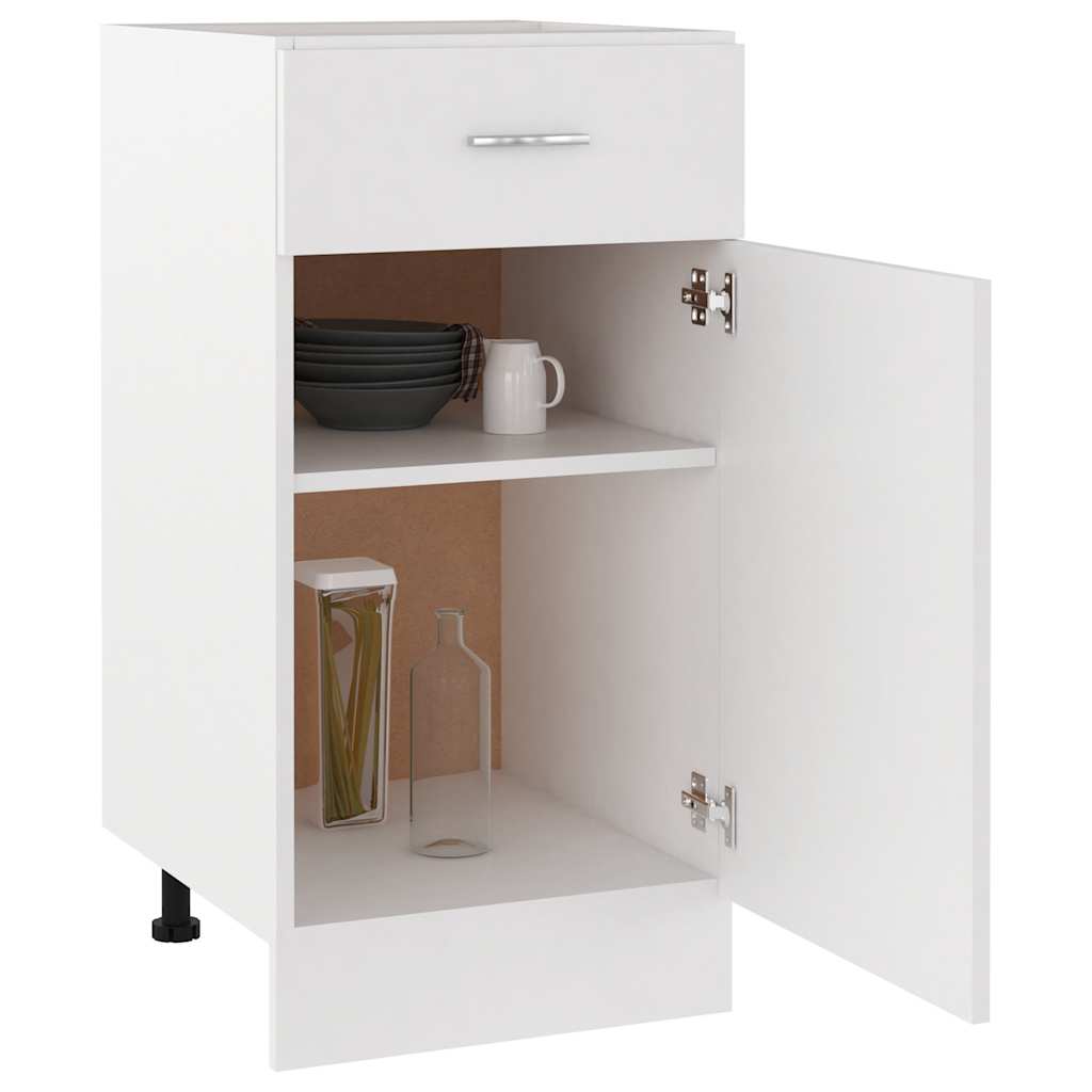 Mueble bajo con cajón "Lyon" blanco 40x46x81,5 cm madera de ingeniería