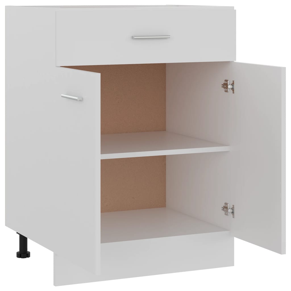 Mueble bajo con cajón "Lyon" blanco 60x46x81,5 cm madera de ingeniería
