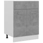 Armario bajo cajón madera ingeniería gris hormigón 60x46x81,5cm