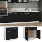Cajón bajo "Lyon" negro, 80 x 46 x 81,5 cm, madera de ingeniería