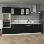 Cajón bajo "Lyon" negro, 80 x 46 x 81,5 cm, madera de ingeniería