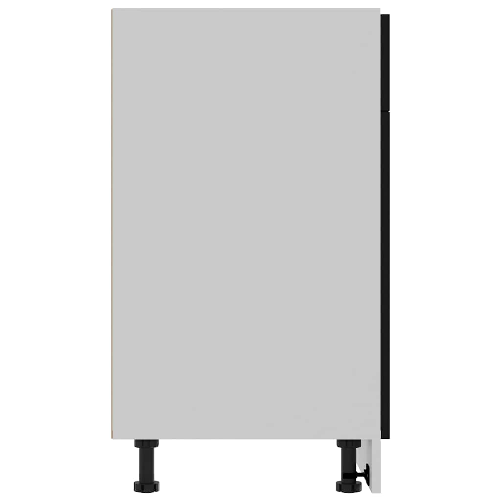 Cajón bajo "Lyon" negro, 80 x 46 x 81,5 cm, madera de ingeniería