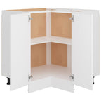 Armario esquinero bajo "Lyon" blanco, 75,5 x 75,5 x 81,5 cm, madera de ingeniería
