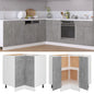 Armario esquinero bajo "Lyon" blanco brillante, 75,5 x 75,5 x 81,5 cm, madera de ingeniería