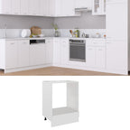 Armario para horno "Riga" negro 60x46x81,5 cm madera contrachapada