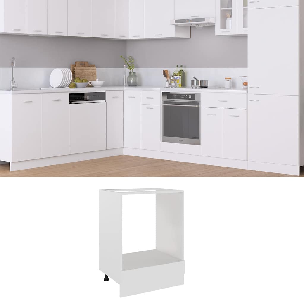 Armario para horno "Riga" negro 60x46x81,5 cm madera contrachapada