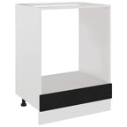 Armario para horno "Riga" negro 60x46x81,5 cm madera contrachapada