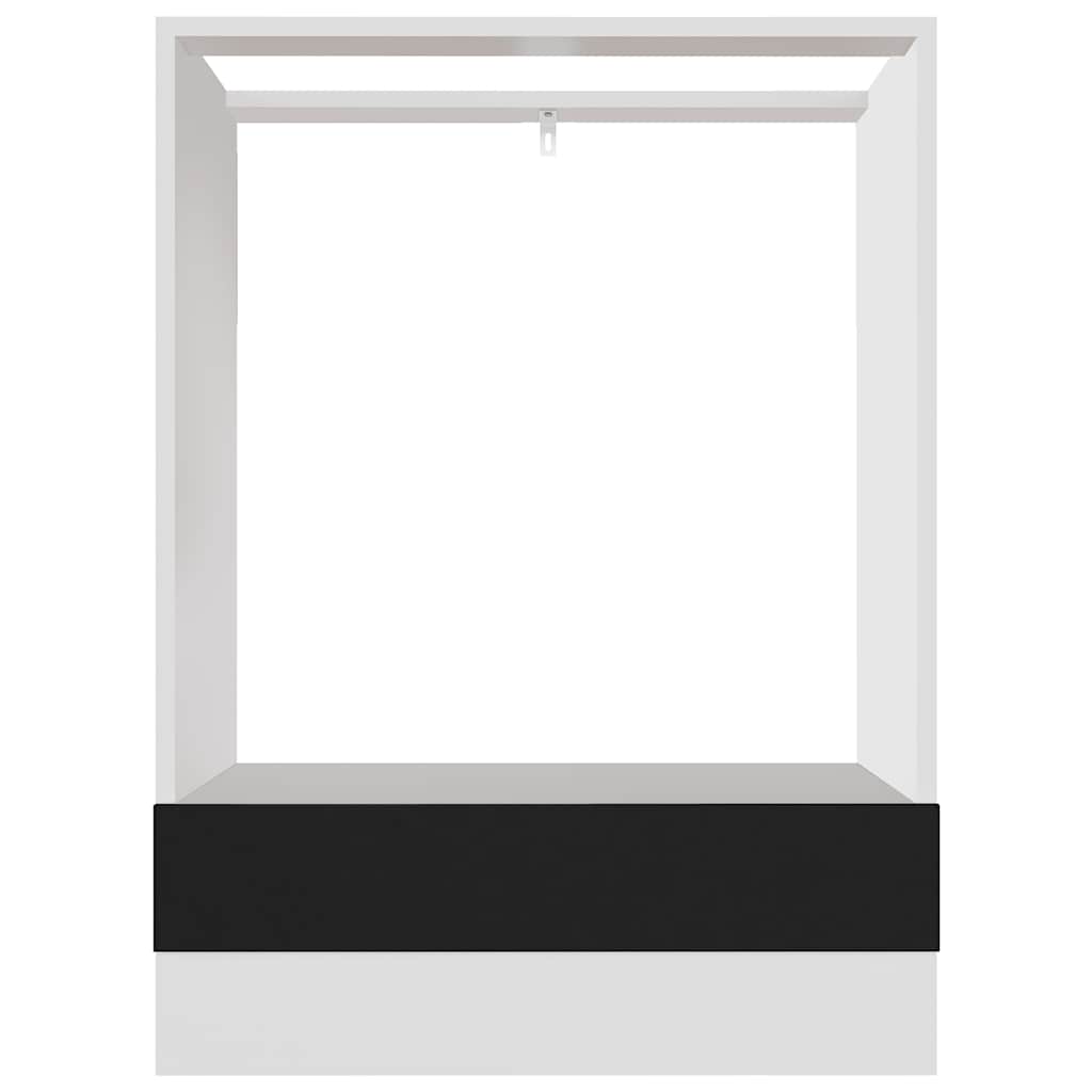 Armario para horno "Riga" negro 60x46x81,5 cm madera contrachapada