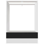 Armario para horno "Riga" negro 60x46x81,5 cm madera contrachapada