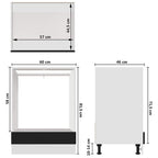 Armario para horno "Riga" negro 60x46x81,5 cm madera contrachapada