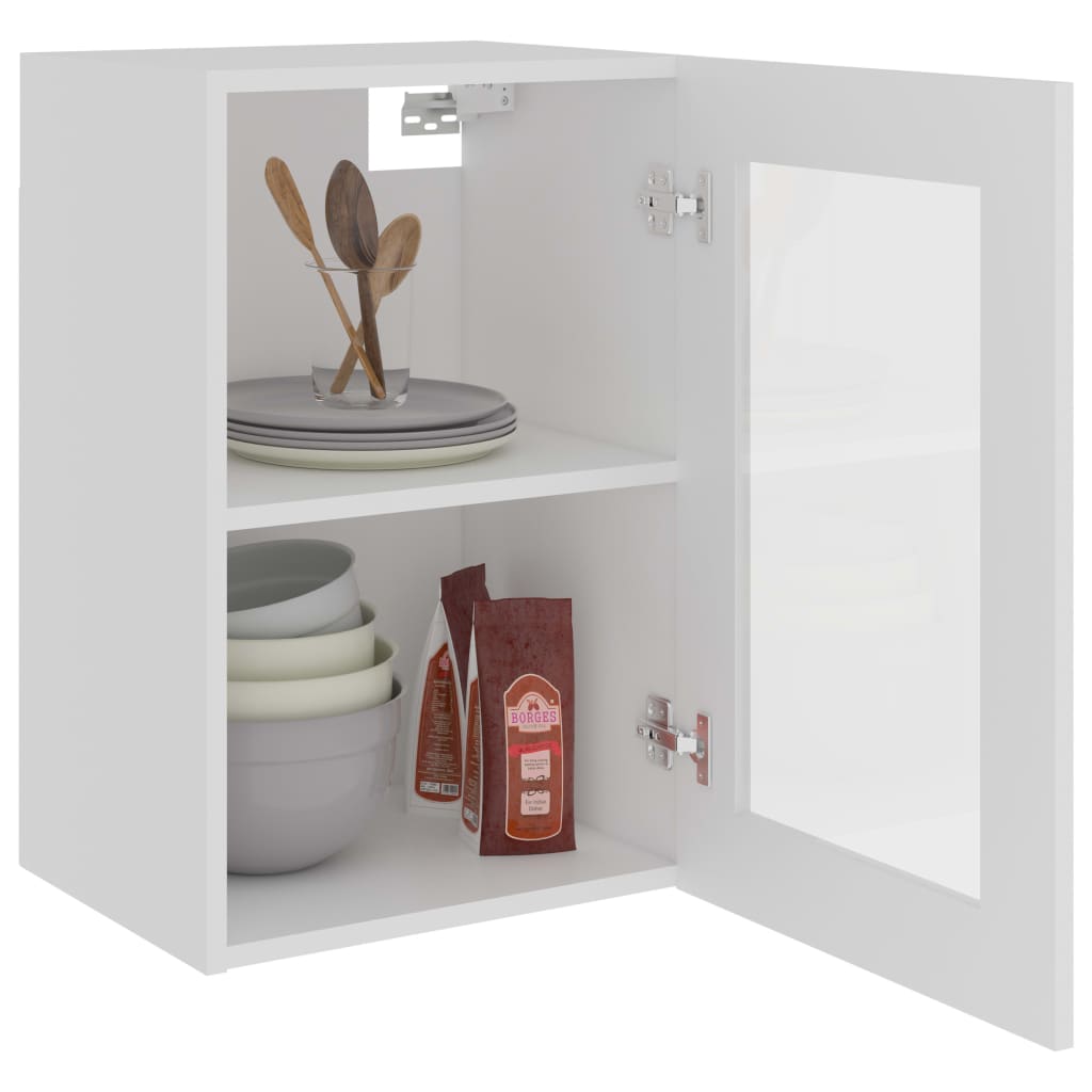 Vitrina colgante "Lyon" de, color blanco, 40 x 31 x 60 cm, madera de ingeniería