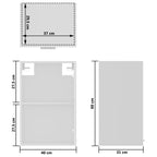 Vitrina colgante "Lyon" de, color blanco, 40 x 31 x 60 cm, madera de ingeniería