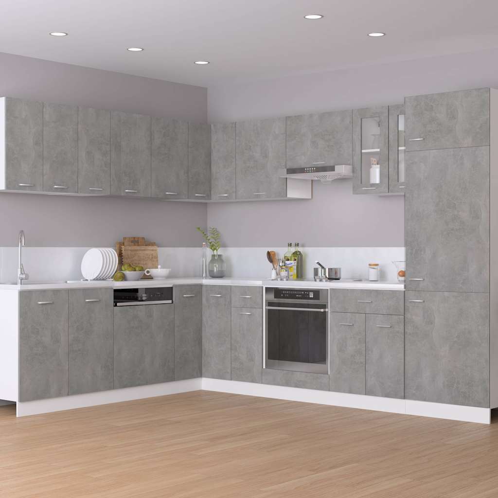 Vitrina colgante "Lyon" de, gris hormigón, 60x31x60 cm, madera de ingeniería