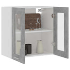 Vitrina colgante "Lyon" de, gris hormigón, 60x31x60 cm, madera de ingeniería