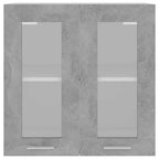 Vitrina colgante "Lyon" de, gris hormigón, 60x31x60 cm, madera de ingeniería