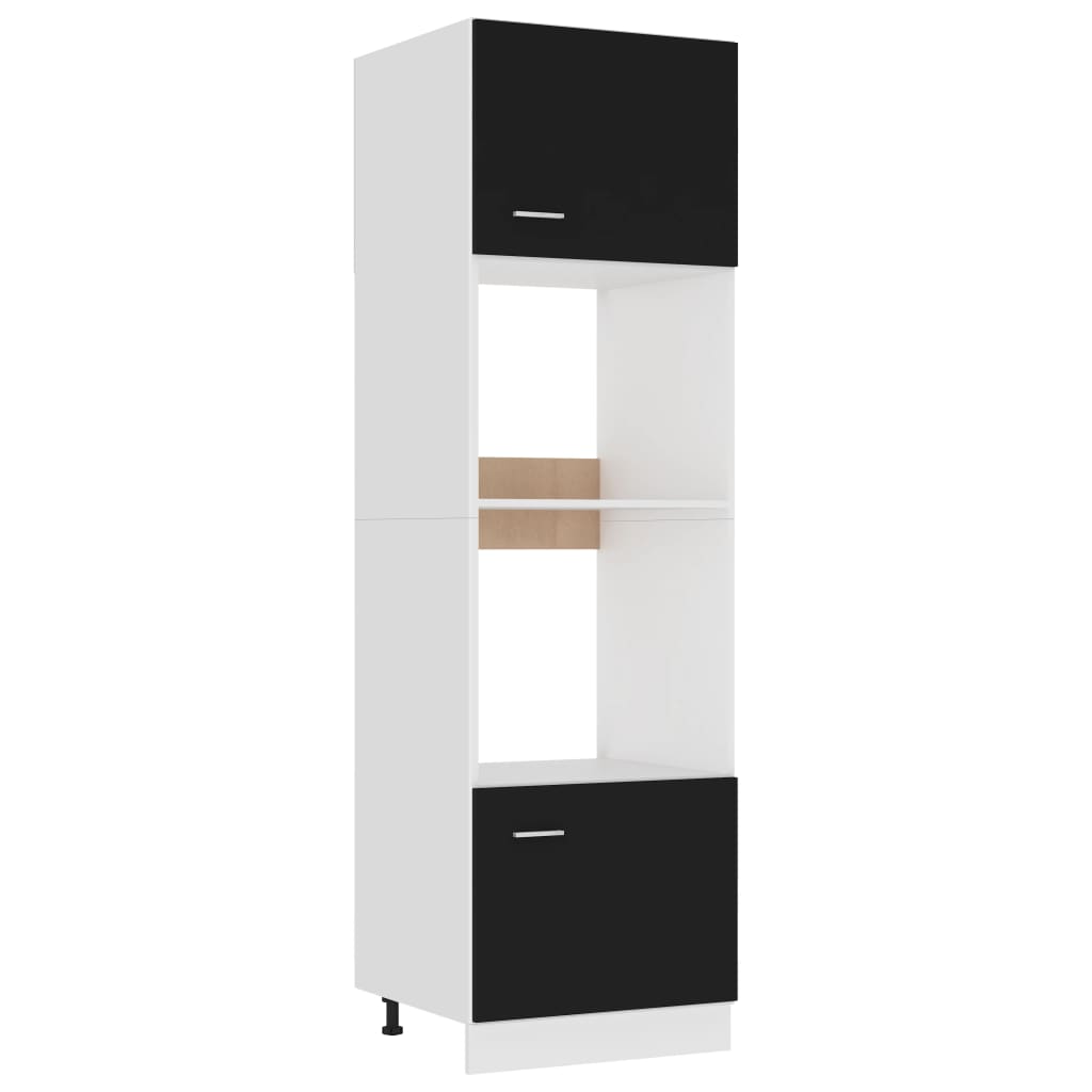 Armario de microondas contrachapada color roble 60x57x207 cm