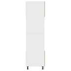 Armario de microondas contrachapada color roble 60x57x207 cm