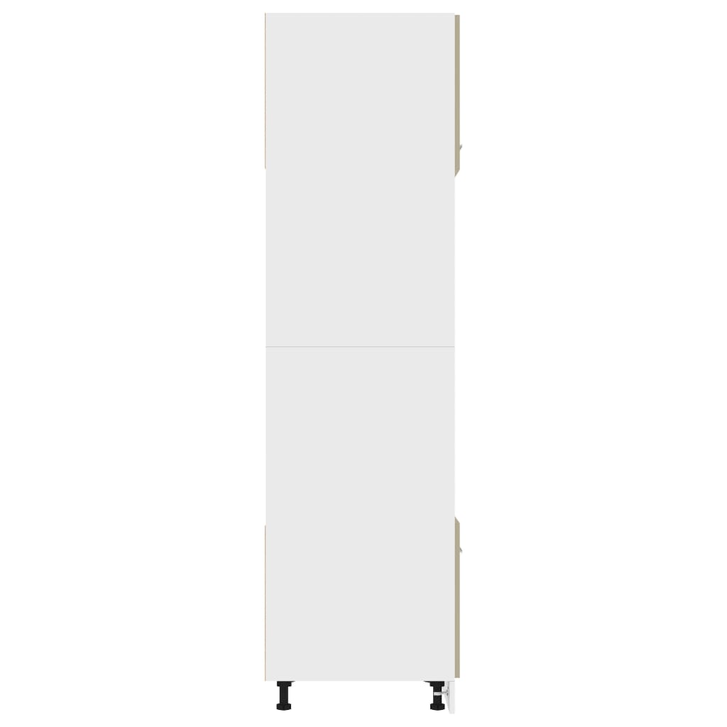 Armario de microondas contrachapada color roble 60x57x207 cm