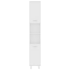 Armario de baño madera contrachapada blanco 30x30x179 cm