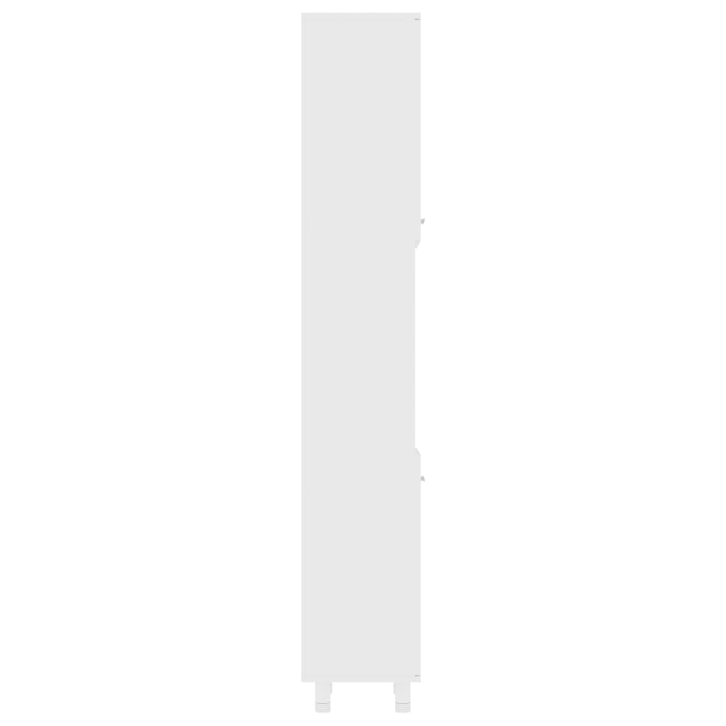 Armario de baño madera contrachapada blanco 30x30x179 cm