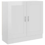 Armario de libros contrachapada blanco brillo 82,5x30,5x80 cm