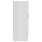Armario de libros contrachapada blanco brillo 82,5x30,5x80 cm