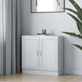 Armario de libros contrachapada blanco brillo 82,5x30,5x80 cm