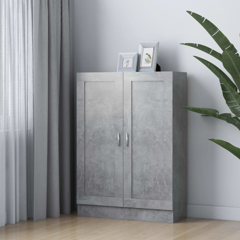 Armario de libros contrachapada blanco brillo 82,5x30,5x80 cm