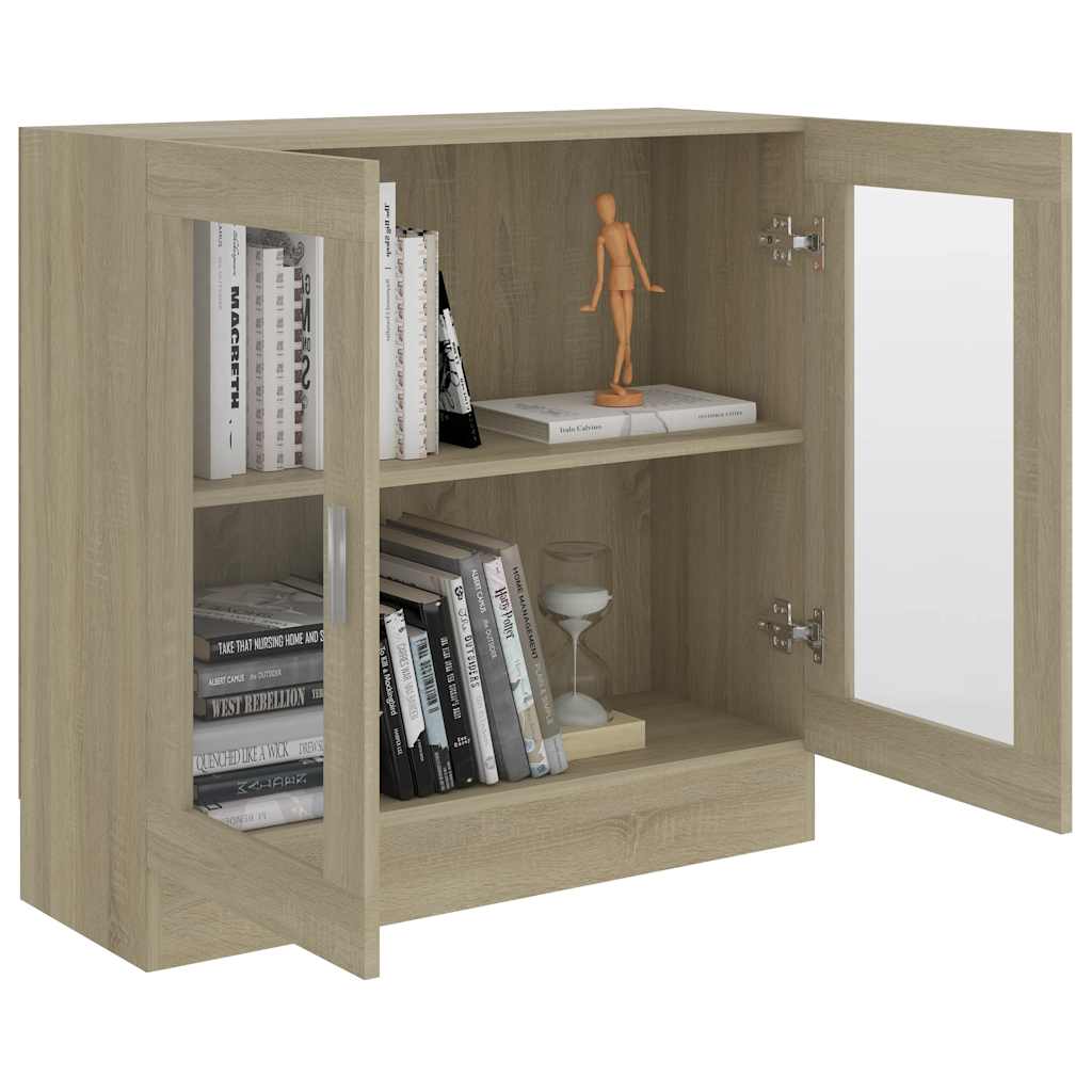 Armario libros madera contrachapada color roble 82,5x30,5x80 cm