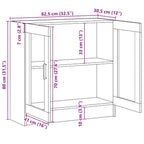 Armario libros madera contrachapada color roble 82,5x30,5x80 cm