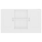 Aparador de madera contrachapada blanco 120x30,5x70 cm