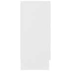 Aparador de madera contrachapada blanco 120x30,5x70 cm
