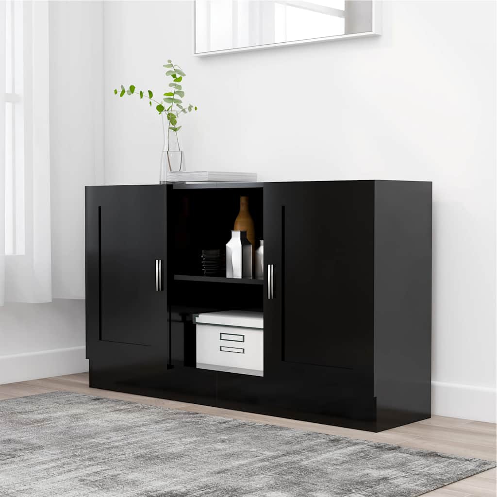 Aparador de madera contrachapada blanco 120x30,5x70 cm